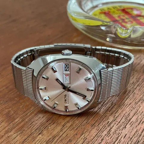 Ocean Pearl with a silver dial and day-date on its original steel bracelet
