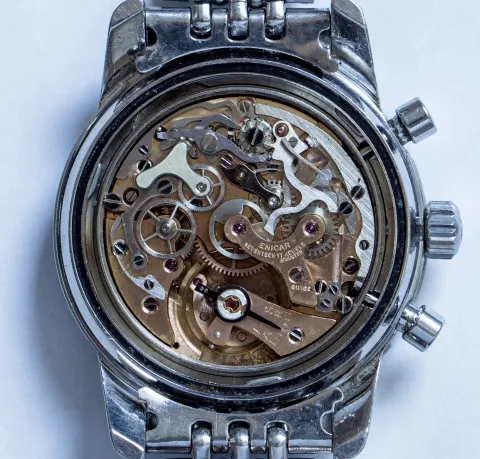 Jet Graph with the caseback off, showing the Valjoux 724 movement