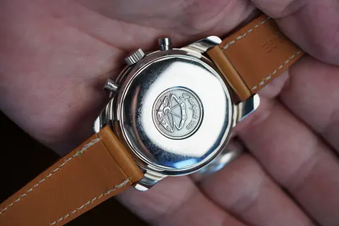 Caseback of a Jet Graph MkIII, held in the hand